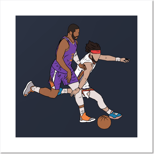 Jose Alvarado Steal on Chris Paul Wall Art by rattraptees